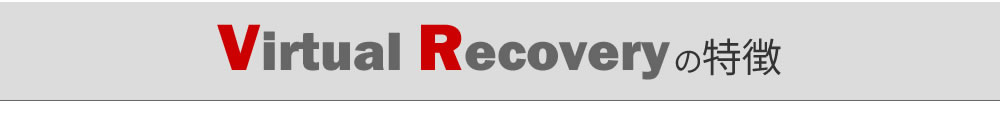 Virtual Recovery（バーチャルリカバリー）の特徴